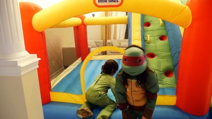 HUGE Indoor Playground GIANT INFLATABLE SLIDES & Bounce House for KIDS PLAY FUN! ~ Little