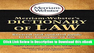 [Read Book] Merriam-Webster s Dictionary of Law, Revised   Updated! (c) 2016 Mobi