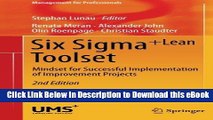 [Read Book] Six Sigma Lean Toolset Kindle