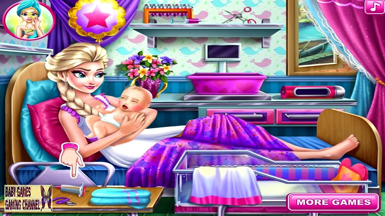 Frozen Princess Elsa Birth Care Game - New Baby Born Game - Disney Games For Girls