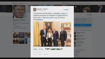 Trump pide la liberación de Leopoldo López y Venezuela rechaza "intromisión"