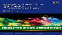 [Read Book] Research Handbook on EU Public Procurement Law (Research Handbooks in European Law