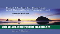 [Popular Books] Excel Models for Business and Operations Management FULL eBook