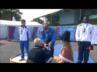 Men's long jump T38 | Victory Ceremony | 2014 IPC Athletics European Championships Swansea