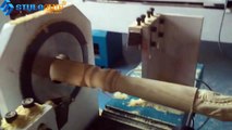 Single axis CNC wood turning lathe  machine with spindle