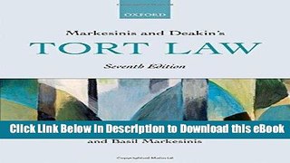 [Read Book] Markesinis and Deakin s Tort Law Kindle