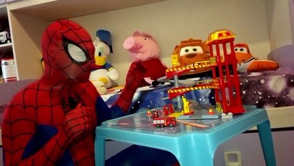 Disney Cars Toys McQueen Compilation with Hot Wheels Spiderman | Fun family friendly stori