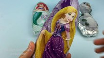 Easter Chocolate Eggs Surprise Toy Disney Princess Cinderella Ariel Rapunzel and Olaf Welc
