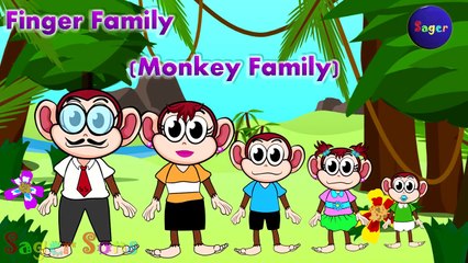The Finger Family (Monkeys Family) Nursery Rhyme | Kids Animation Songs For Children