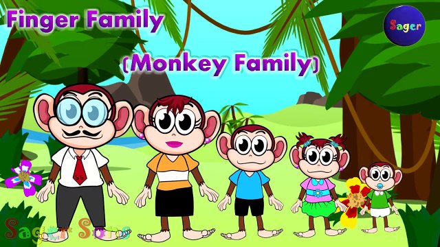 The Finger Family (Monkeys Family) Nursery Rhyme | Kids Animation Songs For Children