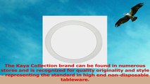 The Kaya Collection  9 White With Silver Diamond Rim Plastic Dinner Plates  1 Case 120 752c4147