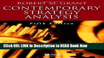 [Popular Books] Contemporary Strategy Analysis: Concepts, Techniques, Applications (5th Edition)
