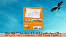READ ONLINE  USA TODAY Crossword 3 200 Puzzles from The Nations No 1 Newspaper USA Today Puzzles