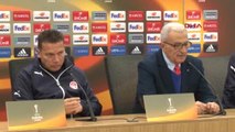 Hapoel Beer-Sheva Teknik Direktörü Bakhar ve Futbolcusu Barda Basın Toplantısında Konuştu