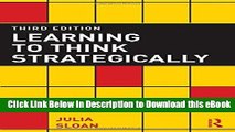 [Read Book] Learning to Think Strategically Kindle