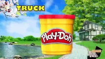 Play Doh Transport Vehicles Names for Toddlers - Animals Elephant Pig Cartoon Finger Family Rhymes
