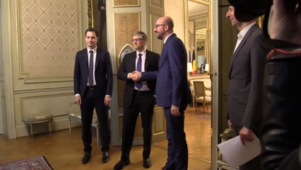 Bill Gates rencontre Charles Michel et Alexander De Croo à Bruxelles