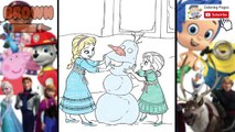 Frozen Coloring Pages and Once I Caught a Fish Nursery Rhymes for Kids! All FROZEN Kids Videos!