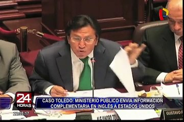 Envían información complementaria a EEUU para detención de Alejandro Toledo