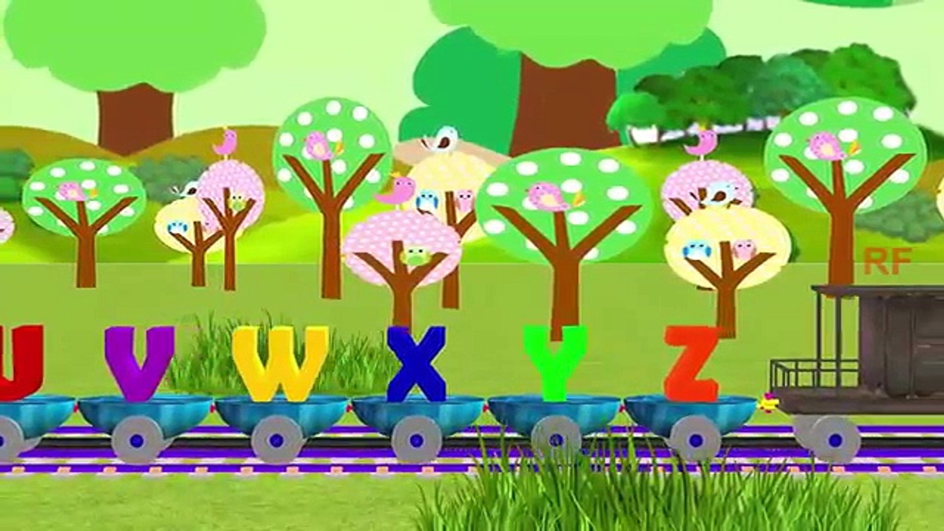 ⁣Акустика песня для малышей | ABC на поезд песни | смешные 3D анимация дошкольного Детские песни