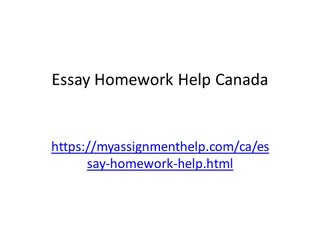 Essay Homework Help Canada