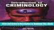 [Read Book] Introduction to Criminology Kindle