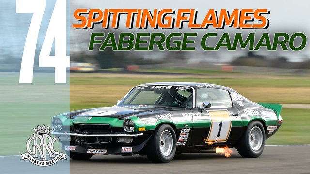 5.7-litre V8 Chevrolet Camaro spits flames at Goodwood