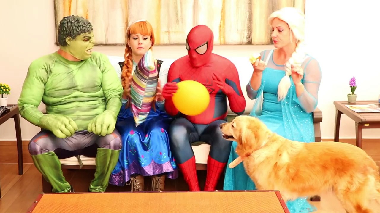 Frozen Elsa LIPSTICK ATTACK MAKEUP CHALLENGE vs Anna, Spiderman! Funny Superhero Video in