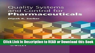 Books Quality Systems and Controls for Pharmaceuticals Read Online