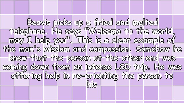 The Distilled Wisdom of Beavis and Butt-Head