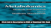 Books Metabolomics: Methods and Protocols (Methods in Molecular Biology) Free Books