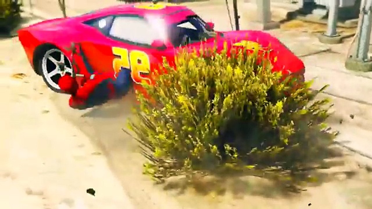 Comptines Bébé - Dessin animé francais. Camions et voitures colorées & Spiderman Cars Mcqu