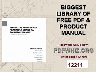 FINANCIAL MANAGEMENT PRASANNA CHANDRA SOLUTION MANUAL
