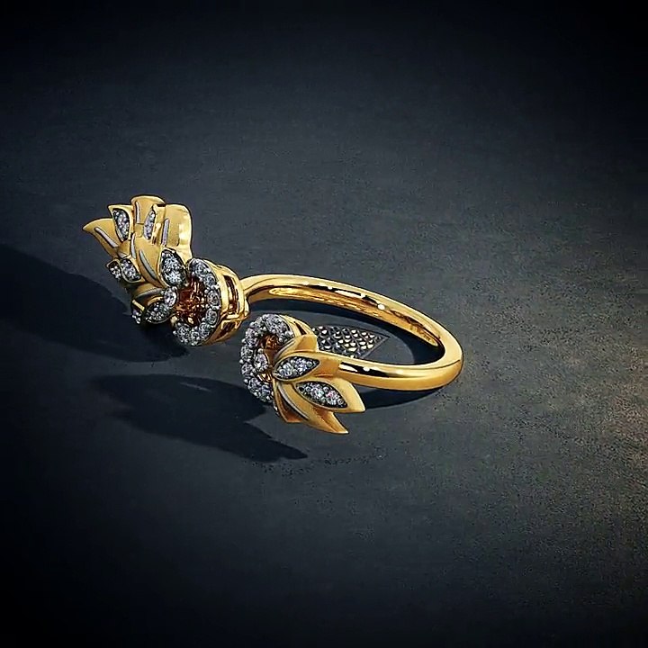 Fashionothon - For Lovers valentine day Gold Diamond Ring 18K Free