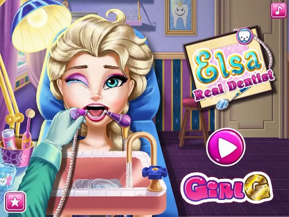 Disney Frozen Games - Elsa Real Dentist - Disney Princess Games for Girls