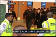 Alan García llegó al Perú y anuncia que acudirá a Fiscalía