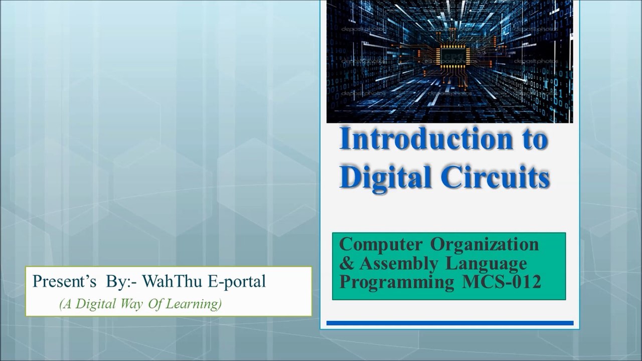 Computer Organisation & Assembly languages MCS-012 -Course Introduction video-Wahthu- part 1 - YouTube