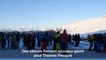 Des skieurs forment un coeur géant pour Thomas Pesquet