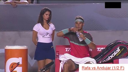 Rafael NADAL and the HOT GIRL next him! HD