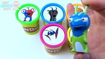 Сups Stacking Surprise Toys Slugterra Collection Play Doh Clay Learn Colours in English