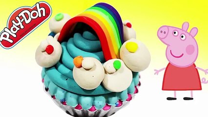 Peppa pig ToyS! - Play DOh Create Ice-cream rainbow playdough frozen Kids