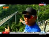 Drew Arellano takes a zipline across the Agas-Agas bridge in Southern Leyte (Biyahe ni Drew)