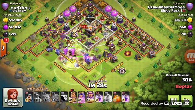 HOW TO THREE STAR ANY BASE USING GROUND CLASH OF CLANS STRATEGY- MINER BOWLER BUFF SUPERCELL