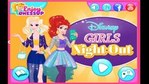 Frozen Anna and Elsa Girls Night Out - Cartoon Video Games For Girls