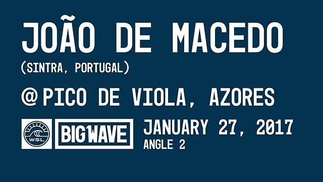 Tubo incrível de João Macedo nas ondas gigantes dos Açores