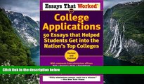 PDF  Essays That Worked for College Applications: 50 Essays that Helped Students Get into the