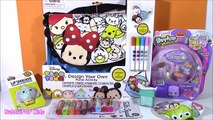 DIY Disney Tsum Tsum Coloring PURSE! Sweet & Weird Lip Balm PACK! Lip Smacker SHOPKINS! FUN