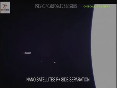 PSLV C37 Releasing 104 Satellites Footage. repost by Julien Alexandre Randoulet