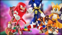 La señorita kathy, y el Señor Max familia dedos en ruso sonic Boom de la canción de dibujos animados para niños nuevo