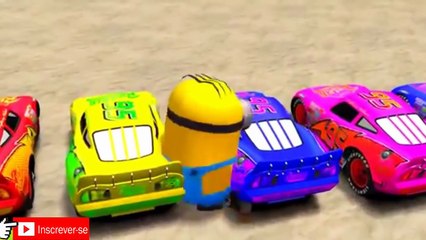 El HOMBRE ARAÑA de COLORES vs Rayo McQueen Cars COLORES de fiesta épica juego del Hombre araña